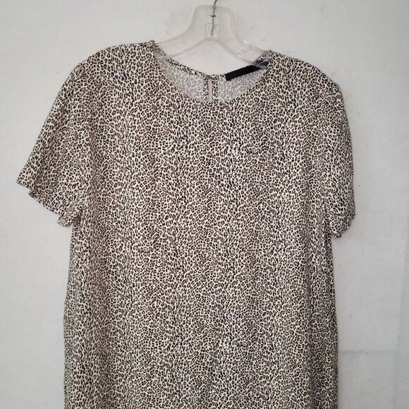 Jenni Kayne Dress Womens M Leopand Print TShirt Dress‎ Short Sleeve Viscose - Picture 3 of 13